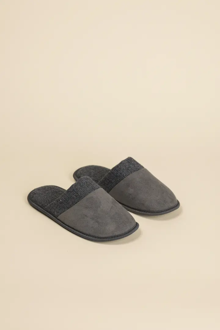 Pantofole da uomo chiuse, foderate, da uomo, invernali, in feltro, morbide, comode e alla moda, per dormire, caffè, 43 EU